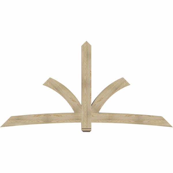 Ekena Millwork Davenport Rough Sawn Timber Gable Bracket, Douglas Fir, 108"W x 54"H x 6"D x 6"F, 12/12 Pitch GBW108X54X0606DAV00RDF - main
